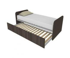 Mobilfino Camerette - 964R - Letto cameretta 80x190 singolo con secondo letto estraibile e testate
