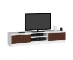Abamihome - Mobile Porta Tv, Console Tv, Porta Tv 2 Ante, Parete Attrezzata 160 x 33 x 41 - Colore:
