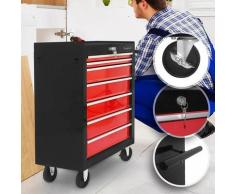 Carrello Portautensili da Officina Attrezzi Cassettiera Scomparto con 7 cassetti