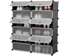 Scarpiera Componibile Scarpiera Modulare Armadio Guardaroba 12 Cubo Porta Scarpe, Mobiletto da