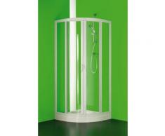 box doccia ponte 80-75 / 80-75 - raggio 55 cm - scorrevole semicircolare a due porte - vetro in