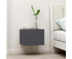 Comodino Sospeso Moderno in Legno con Cassetti Comodino Elegante vari colori colore : grigio