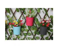 10 x metallo ferro vaso di fiori vaso appeso balcone giardino fioriera decorazioni per la casa