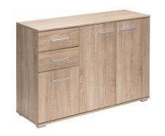 Comò credenza con cassetti credenza multiuso armadio armadio da corridoio Quercia - Deuba