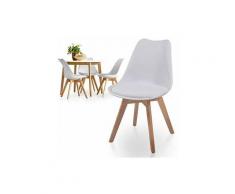 Nova - set 4 Sedie design scandinavo da cucina o sala da pranzo gambe legno di faggio colore :