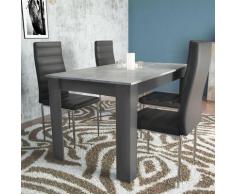 TAVOLO ALLUNGABILE SOGGIORNO/CUCINA ANTRACITE E GRIGIO CURO 160/200x90x75 h