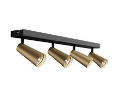 Angelina plafoniera ottone-oro a 4 luci - ottone, oro, nero - Lucande