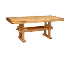 Tavolo legno massello 200x100 cm Made in Italy Tavolo legno grezzo riciclato Tavolo da pranzo in