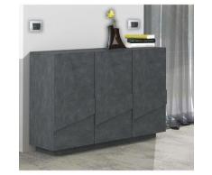 Mobile da ingresso a 3 ante e ripiani interni, Made in Italy, Entratina moderna, Credenza per