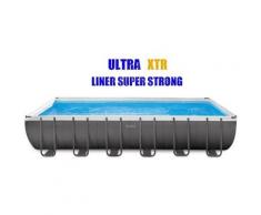 Intex - 26364 - Piscina Rettangolare, pompa di filtraggio a sabbia, Blu/Grigio, 732 x 366 x 132 cm
