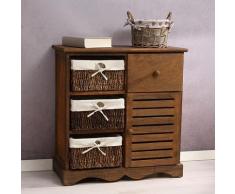 Cassettone Melko cassettiera Shabby Chic Brown cassettiera credenza armadio scaffale corridoio