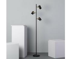 Lampada da Terra 3 Faretti Cano Nero