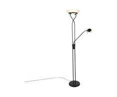 Lampada da terra con braccioo de lettura empoli - Moderno - Acciaio,Vetro - Nero - Oblungo (non