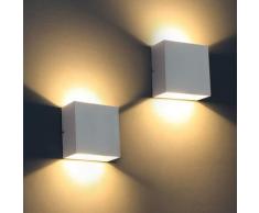 Lampade da parete a LED, 6W IP65 Lampada da parete per interni moderna 2 pezzi Illuminazione