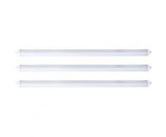 Etc-shop - Set di 3 lampade da soffitto a led da 48 watt da soffitto bianche per capannoni di