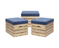 Panca contenitore in Legno 37x40x50 Sgabello con coperchio, imbottito, Cassapanca con Vano