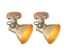 Altro - Lampade da Parete/Soffitto 2 pz Industriale Ottone 20x25 cm E27