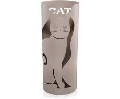 Baroni Home - Portaombrelli Design Moderno Porta Ombrelli in Metallo con Gatto con 2 Gancini e