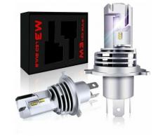 Coppia lampade a LED per Auto Moto H4 6500K 55W luce bianca
