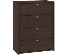 NOKI | Mobile da ingresso scarpiera 80x60x33 cm | 4 Porte a soffietto | Armadio scarpiera dal