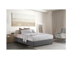 Letto contenitore Matrimoniale francese Silvia Sommier, Made in Italy, Letto con rivestimento in