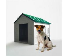 Casetta cuccia per cani di taglia media in plastica giardino Milo