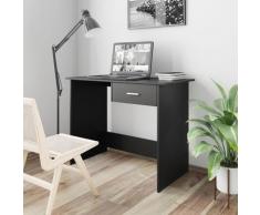 Nova - Scrivania con un cassetto in Legno Mobile porta PC da Ufficio vari colori colore : Nero
