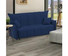 Divano letto Paola a 3 posti, Sofà Soggiorno, Apertura a carrello, Made in Italy, in tessuto