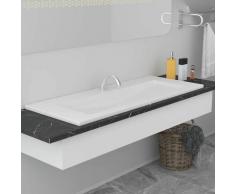 Lavabo da Incasso 101x39,5x18,5 cm in Ceramica Bianco