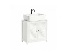 Mobiletto Bagno Cassettiera Bagno Armadietto Bagno Mobile Sottolavabo per Bagno Bianco FRG237-W