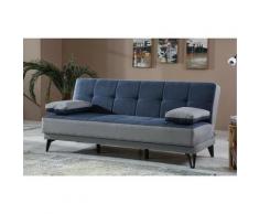 Divano letto tre posti 190X87 cm Granada colore Blu e Grigio | Blu