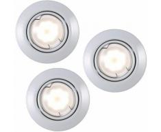 Set di 3 faretti LED da incasso lampade soffitto soggiorno cucina bagno spot rotondo bianco Nordlux