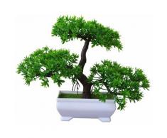 Albero di bonsai artificiale Decorazione di piante finte Pianta in vaso di fiori Home Office Decor