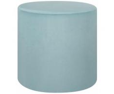 Beliani - Pouf ottomana poggiapiedi rotondo in velluto verde menta soggiorno - Verde