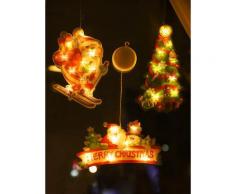 Luci di Natale Adesivi per finestre Luci a sospensione Luci per decorazioni natalizie Vetrina per