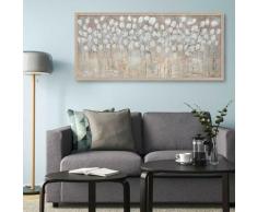 Quadro dipinto a mano su tela 65x150cm tulipani bianchi cornice Z442 | Cornice 1