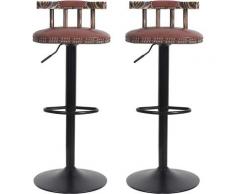 Unho - Sgabelli bar vintage industriale, sgabelli cucina moderni set 2 sedia alta da bar con