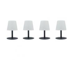 Set di 4 lampade da tavolo a LED senza fili H25CM 4x STANDY MINI Rock