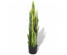 Youthup - Sansevieria Pianta Artificiale con Vaso 90 cm Verde