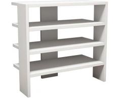 Scarpiera Mix Salvaspazio Scaffale Porta Scarpe - con Ripiani - da Ingresso - Bianco in Legno, 63,6