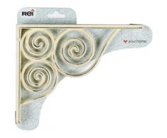 REI - Staffa per scaffalature | Stile decorativo | In alluminio | Finitura bianca opaca | Misure
