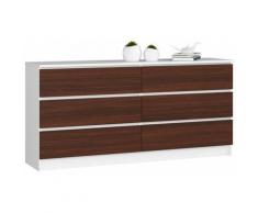 Abamihome - Mobile Ingresso Comò Cassettiera Moderna Credenza 6 Cassetti 160 x 77 x 40 - Colore: