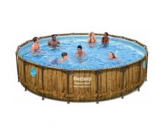 Piscina fuori terra Bestway 56977 Rotonda Steel Oblò Vista 549x122cm