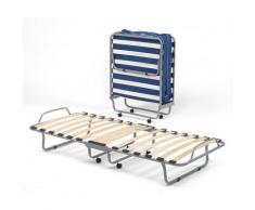 Talamo Italia Letto Singolo ortepedico e pieghevole, Made in Italy, con cover in ecopelle, con