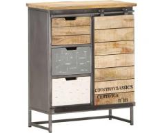 Credenza 60x30x70 cm in Legno Massello di Mango