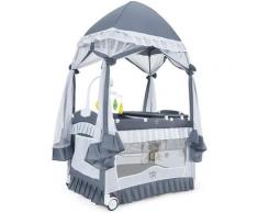Costway - Doppio Lettino Portatile per Bambino Doppio Lettino con Tenda Yurta Doppio Lettino per