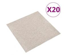 Quadrotte di Moquette 20 pz 5 m2 50x50 cm Beige Chiaro