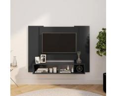 Mobile Porta TV a Muro Grigio 120x23,5x90cm in Truciolato