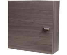 Pensile cubo da parete, anta reversibile, scaffale singolo componibile, Portaoggetti per studio o
