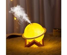 Luna Lampada 200ml olio essenziale diffusore, 5 pollici 3 colori 3D Luna lampada LED umidificatore